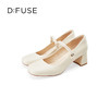 【甜梦少女】Dfuse迪芙斯2023秋季新款法式方头珍珠饰扣玛丽珍单鞋DF33111274 商品缩略图2