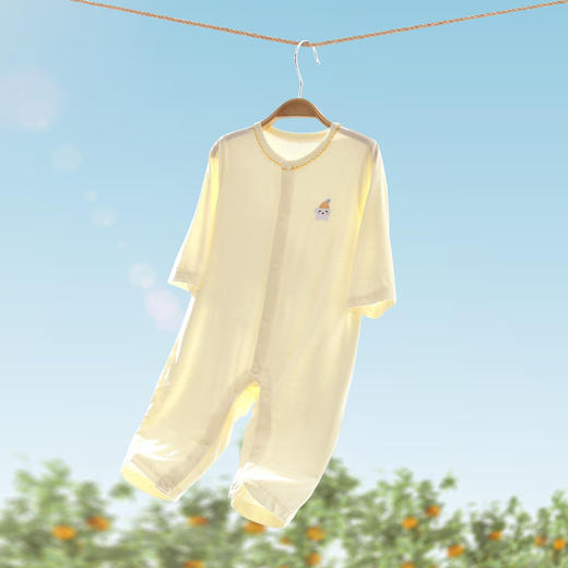 婴儿连体衣薄款宝宝夏季哈衣服新生儿闭裆睡衣四季爬服连身衣开裆 商品图1
