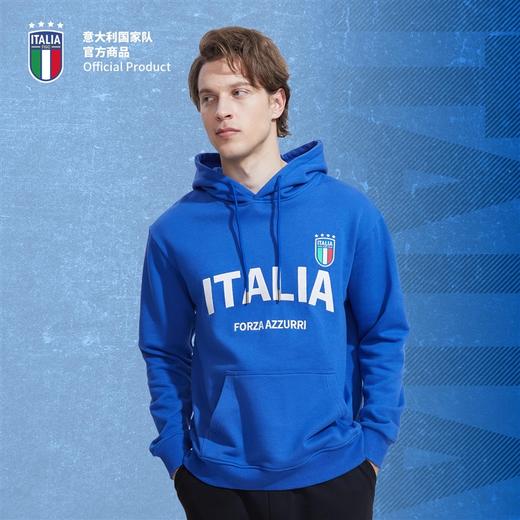 意大利国家队官方商品丨蓝色刺绣简约连帽套头卫衣男女同款足球迷 商品图1