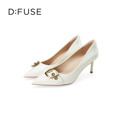 DFuse迪芙斯秋款简约通勤细跟尖头浅口单鞋女DF33111126 商品图9