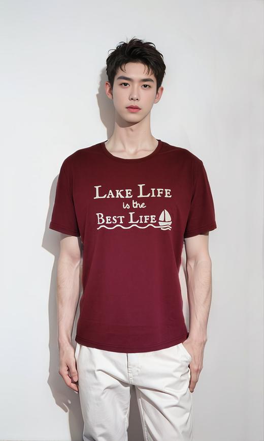 REDLAKE金色池塘T恤衫枣红色（男女同款） 商品图6