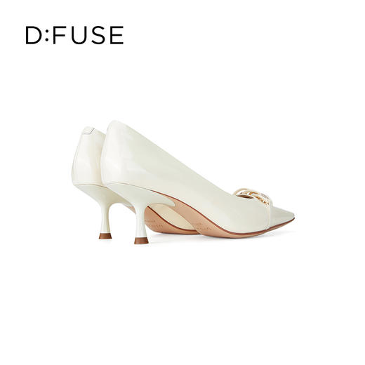 DFuse迪芙斯秋款浅口高跟细跟法式方头单鞋女纯色漆面牛皮DF33111125 商品图3
