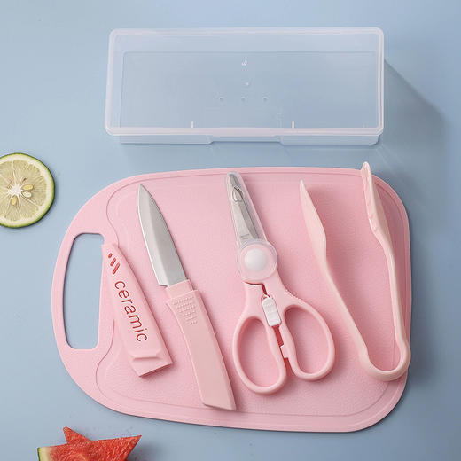 宝宝辅食剪刀吃饭套装婴儿专用工具剪肉食物面条外带便携式 商品图4