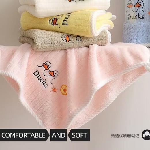 儿童珊瑚绒毛巾柔软吸水不掉毛不掉色可爱速干洗脸毛巾 商品图3