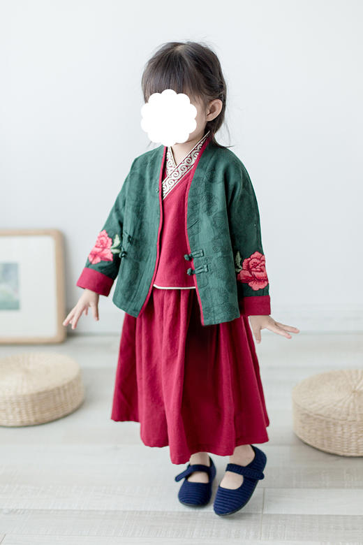裁缝学苑 TD18儿童汉服唐装儒裙1:1实物服装纸样剪裁图纸牛皮纸样 商品图3