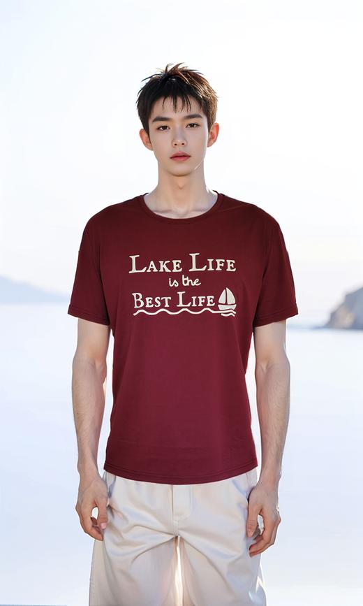 REDLAKE金色池塘T恤衫枣红色（男女同款） 商品图4