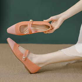 REREJOY 方头飞织玛丽珍单鞋 333