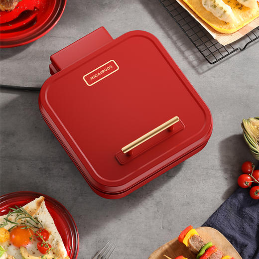 迈卡罗 （MACAIIROOS）多功能电饼铛前煎烤双面加热方盘大火力煎饼锅三明治早餐机电饼铛 MC-BD122 商品图3