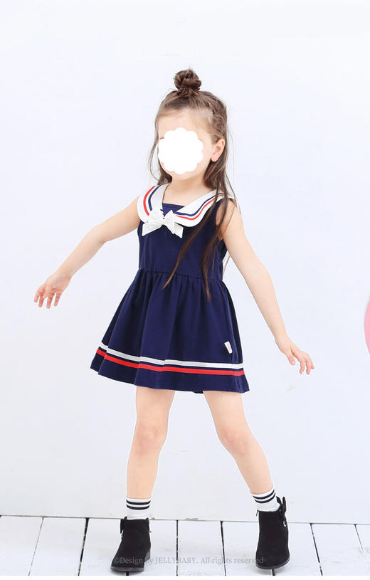 裁缝学苑 TW20婴儿海军风裙子1:1实物服装纸样剪裁图纸牛皮纸样 商品图5