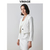 VIMAGE纬漫纪秋季新款时尚通勤干练翻领西装短外套女V2003605 商品缩略图5