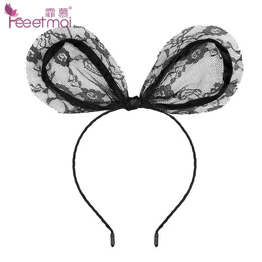 霏慕情趣内衣兔耳猫耳短耳毛绒蕾丝发箍配件赠品搭配批发女7653 商品图4
