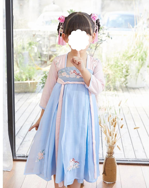 裁缝学苑 TD19女童改良汉服儒裙1:1实物服装纸样剪裁图纸牛皮纸样 商品图2