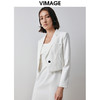 VIMAGE纬漫纪秋季新款时尚通勤干练翻领西装短外套女V2003605 商品缩略图2