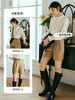 OLrain欧芮儿法式卡其色休闲裤女夏季2023新款高腰直筒小个子短裤 商品缩略图3