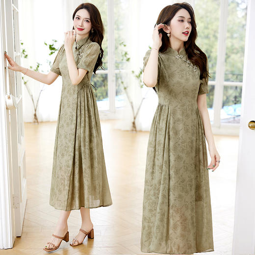 夏季新款，改良新中式旗袍女年轻连衣裙HR-YJHE3309-1 商品图2