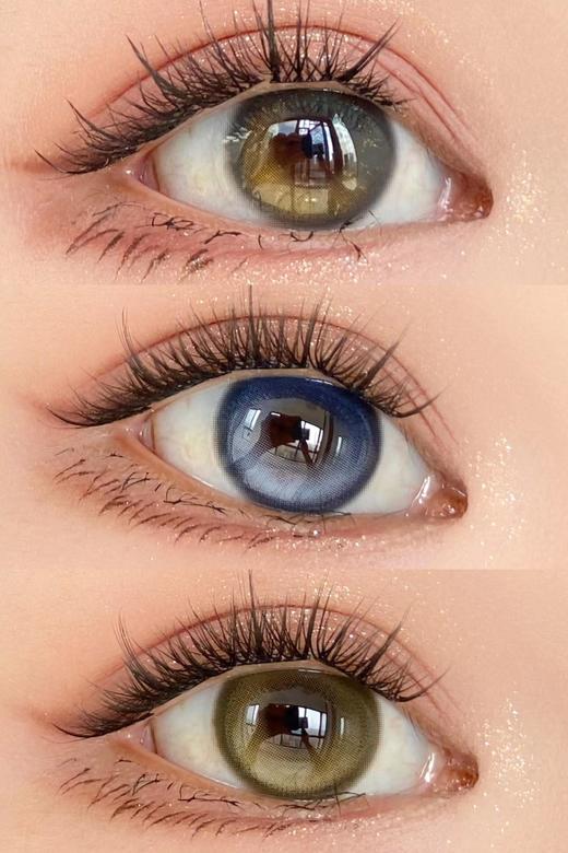 leenscolor 美瞳年抛 碎钻蓝紫/碎钻黑金/碎钻泪光/蓝色烟火/香菜棕绿 直径14.5mm着色13.5mm 商品图13