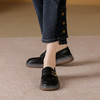 ZHR女鞋休闲小香风乐福鞋女2023新款百搭洋气厚底英伦风小皮鞋女 商品缩略图5
