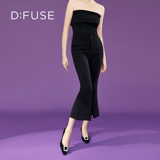 Dfuse迪芙斯秋款通勤方头钻扣细跟高跟鞋单鞋DF33111224 商品图8