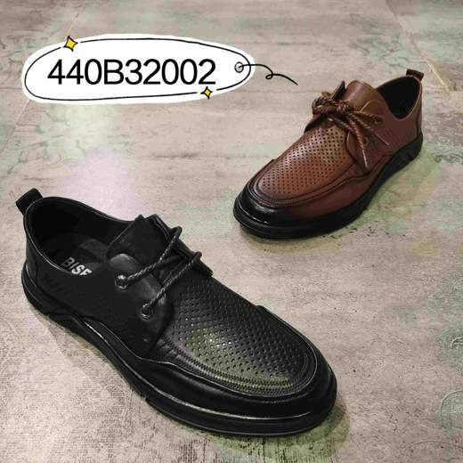 新品男士真皮休闲洞眼凉鞋440B32002 商品图0