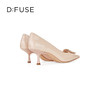 Dfuse迪芙斯秋款通勤方头钻扣细跟高跟鞋单鞋DF33111224 商品缩略图3