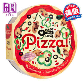 【中商原版】Made with Love: Pizza! 异形书：好吃的比萨饼 英文原版 儿童绘本 活动与玩具书 0-3岁