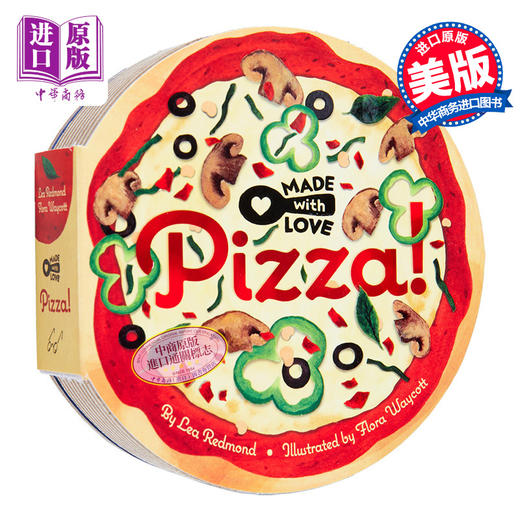【中商原版】Made with Love: Pizza! 异形书：好吃的比萨饼 英文原版 儿童绘本 活动与玩具书 0-3岁 商品图0