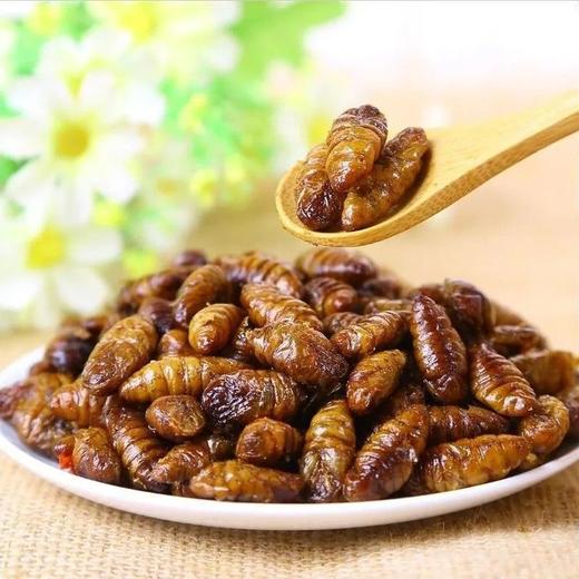 【买5袋送5袋】香酥蚕蛹山东特产即食香辣五香蚕蛹新鲜蚕蛹下酒菜 商品图8