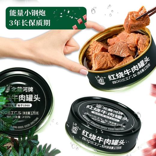 北戴河178g红烧牛肉罐头家庭应急长期储备食品 商品图2