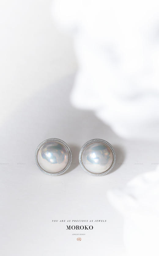 青云圆影耳钉 商品图0