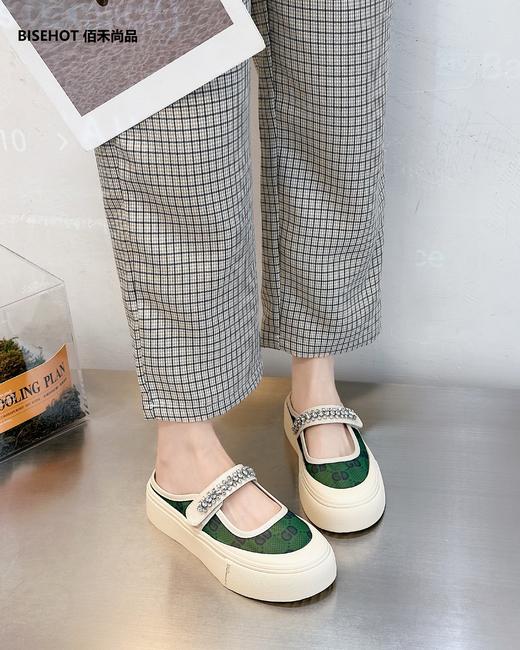 新品网纱女式小香风半拖休闲鞋515B32598 商品图4