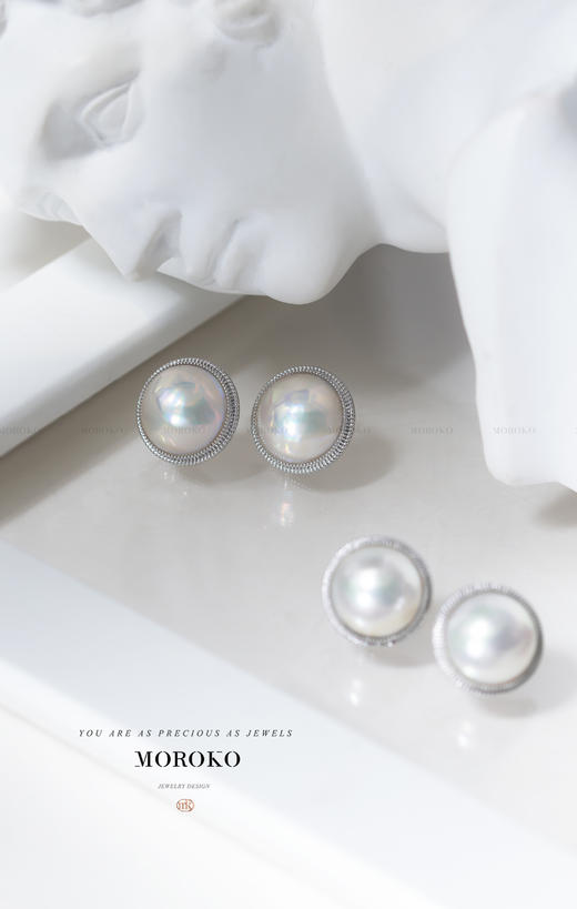 青云圆影耳钉 商品图2