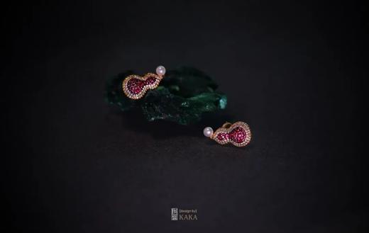 红宝石葫芦耳钉 商品图2