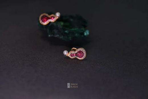 红宝石葫芦耳钉 商品图5