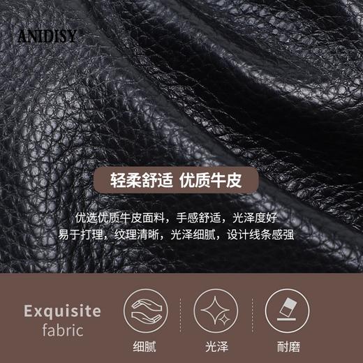 时尚拼色头层牛皮斜挎包腋下包圆筒包 商品图3