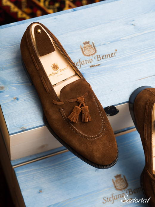 Stefano Bemer 浅棕麂皮乐福 商品图4