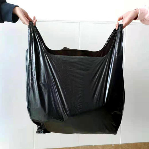 【日用百货】黑色背心式垃圾袋方便袋手提商家用塑料袋 商品图1