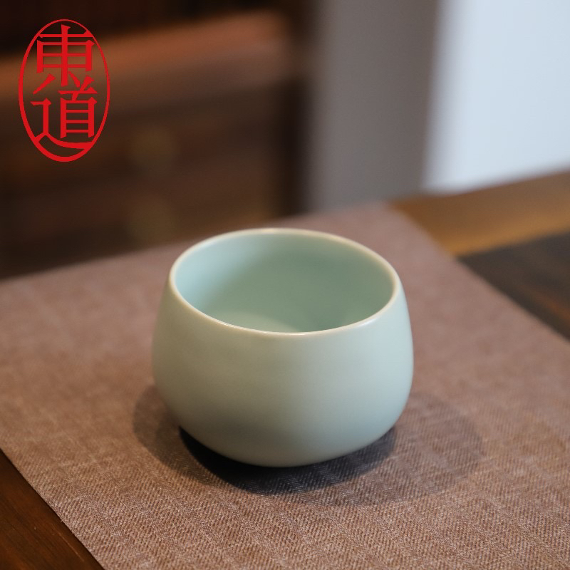 雅器｜东道汝窑龙盈杯（龙行大运·天青）