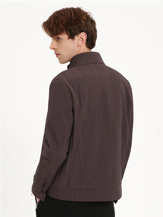 callisto咖色褶裥工艺棉服 FSFEP011C BR 商品图2