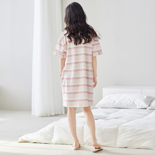 【清仓】爱帝纯棉睡裙短袖夏季薄款家居裙 商品图3