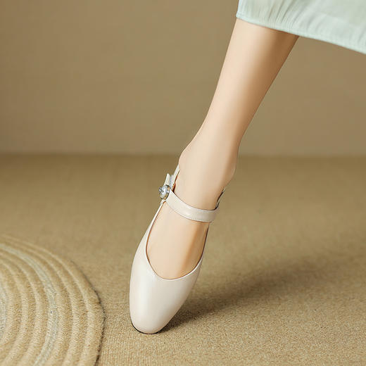 时尚气质，粗跟复古单鞋LD-6384 商品图4