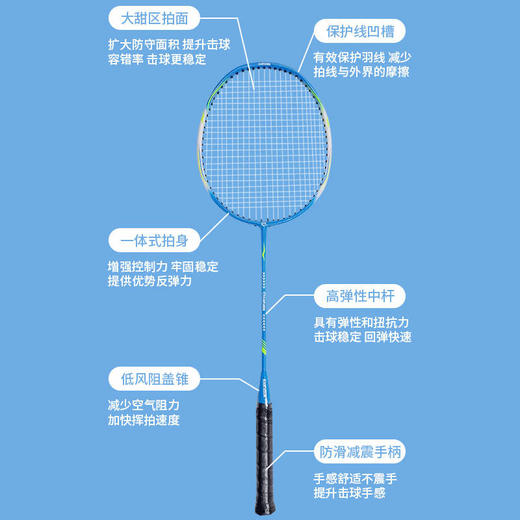 凯速铝碳双拍（赠送3只羽毛球+1个球拍包） YM003 商品图4
