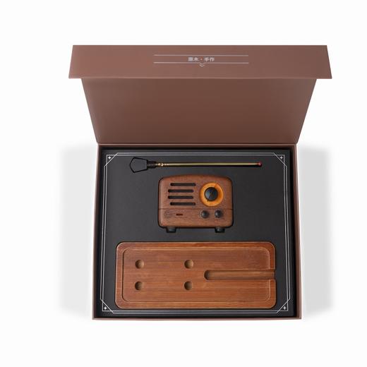 猫王 小王子原木FM/蓝牙便携式音箱 MW-2 红芯木精装版 礼盒装 商品图3