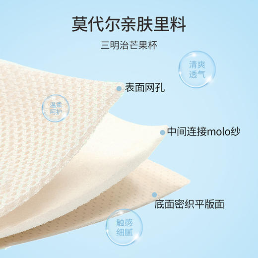 雅黛丽内衣女薄款夏季小胸聚拢文胸软钢圈亲肤透气舒适调整型胸罩 商品图3