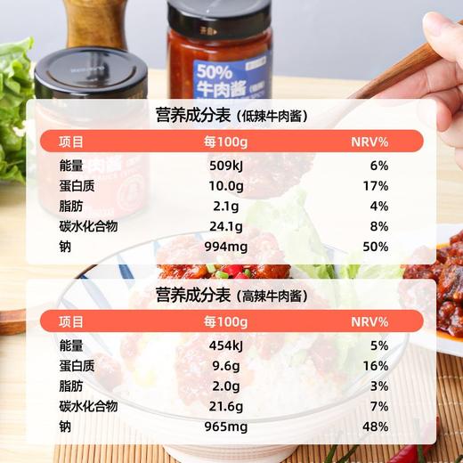低脂牛肉酱辣椒酱大颗粒鲜牛肉酱低卡香菇酱拌饭调味酱水煮菜减脂 商品图9