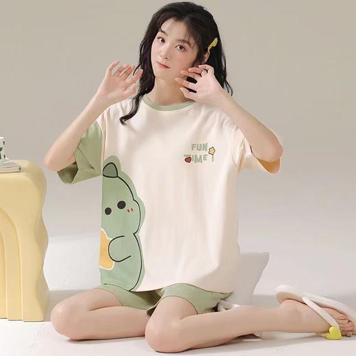 [ 59.9/2套    2023年新款睡衣女夏季仿棉短袖两件套]   装夏天女款草莓家居服可外穿 商品图2