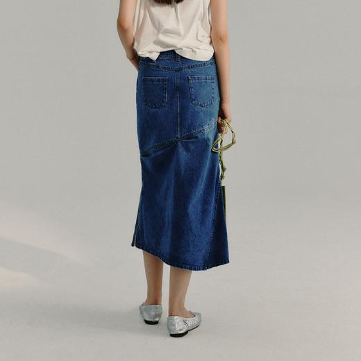 LIYIHAN 不规则斜门襟牛仔半裙 Y233Q05850 商品图4