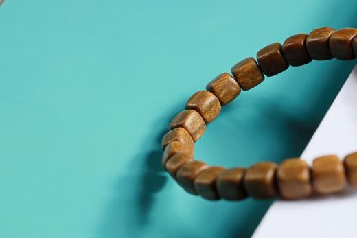 LT0002°绿檀四方来财珠|朱砂莲花鼓珠手链手串 商品图5