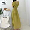 mc2方领腰部打揽净色长款连衣裙女装新款显白素色高级感舒适长裙 商品缩略图2