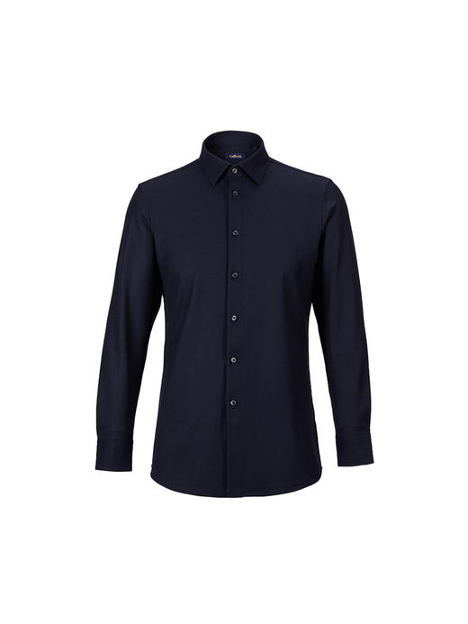 callisto藏青弹力混纺长袖衬衫 FSSTL120Y NA 商品图3