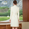 AD鹅黄色连衣裙职业装气质女神范收腰西装裙女高端主持人正装裙子 商品缩略图6